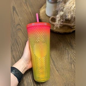 Starbucks China Mango/Sunset studded cold cup 24oz